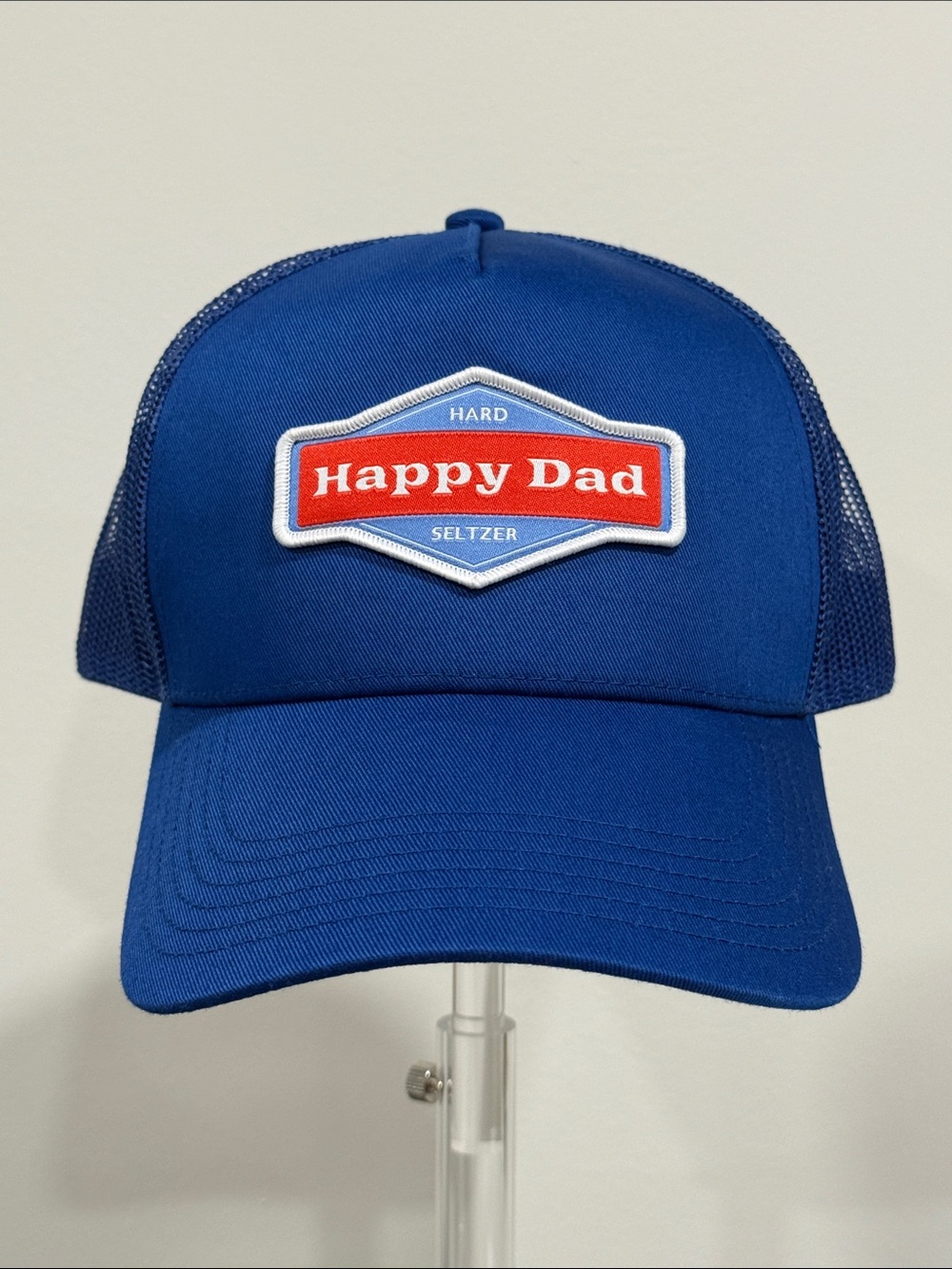 Happy Dad Hard Seltzer Royal Blue Snapback Trucker Hat